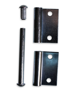 Hinge for cover of elevator and manure belt drive